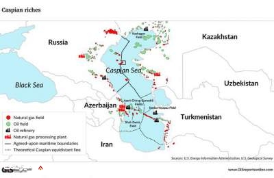 نقشه گاز منطقه خزر | میز نفت
